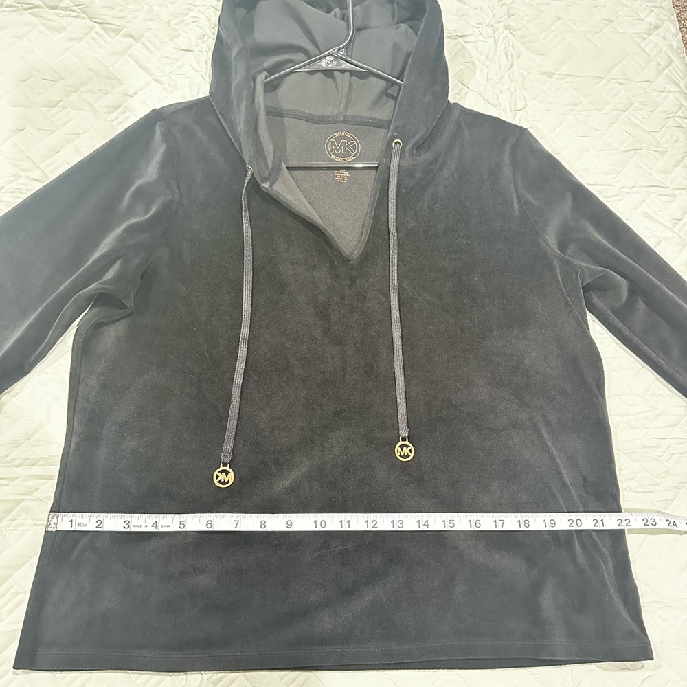 Michael Kors Women’s Black Velour Hoodie Size Large - Picture 5 of 5